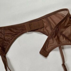 NWOT Skims Brown Mesh Garter Belt Lingerie